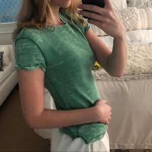 FREE PEOPLE Exposed Sean Green T-Shirt